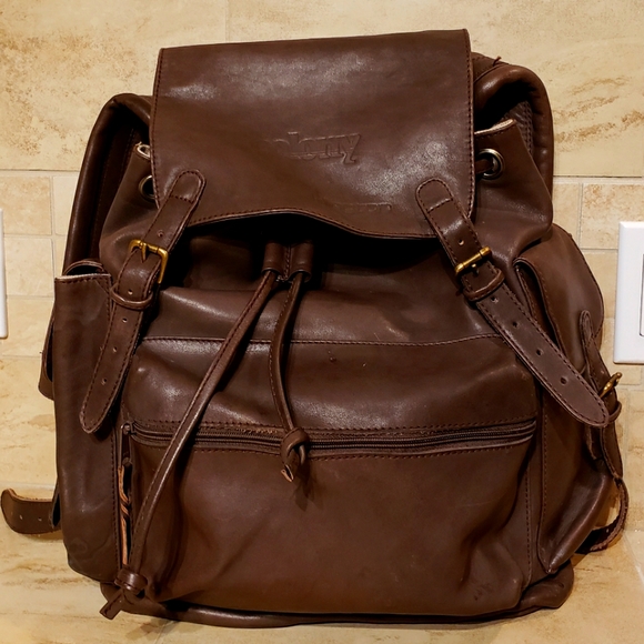 Ellington Colony Brown Leather Backpack Unisex - Picture 1 of 12
